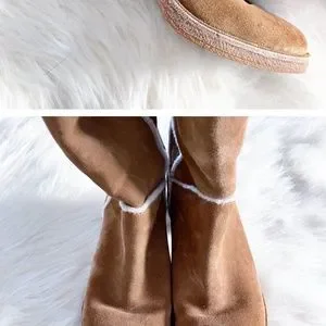 UGG Shoes Ugg Kasen Tall Chestnut Suede Shearling Lined Knee